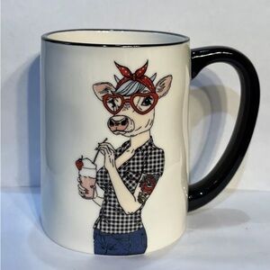 Cow In Cloths Coffee Cup Signature Housewares Oversized Mug Cow Stoneware